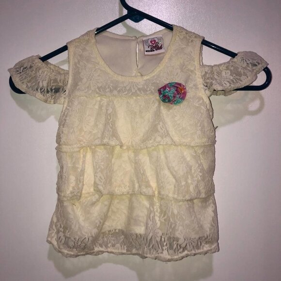 Nwot Girl's Real Love cold shoulder top Size 4 - Picture 1 of 3